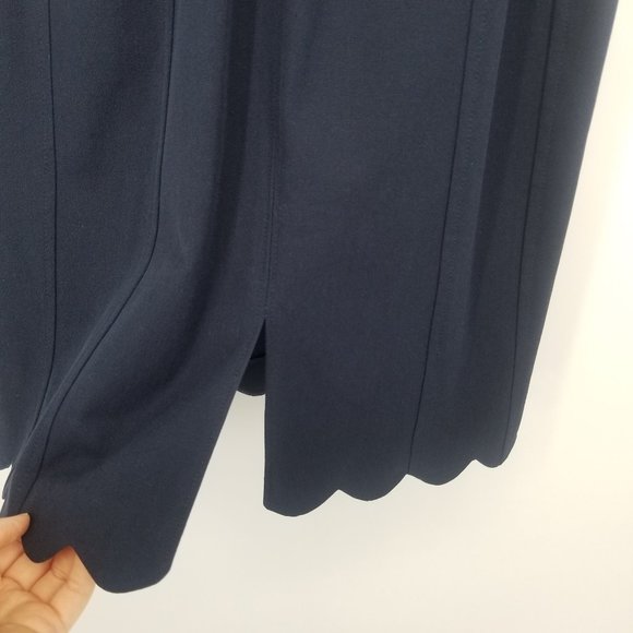 Banana Republic Scalloped Bi-Stretch Sheath Dress 8P - Picture 9 of 11